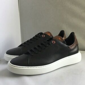 Good Man Brand Men's Dark Brown and White Low-Top Sneakers
